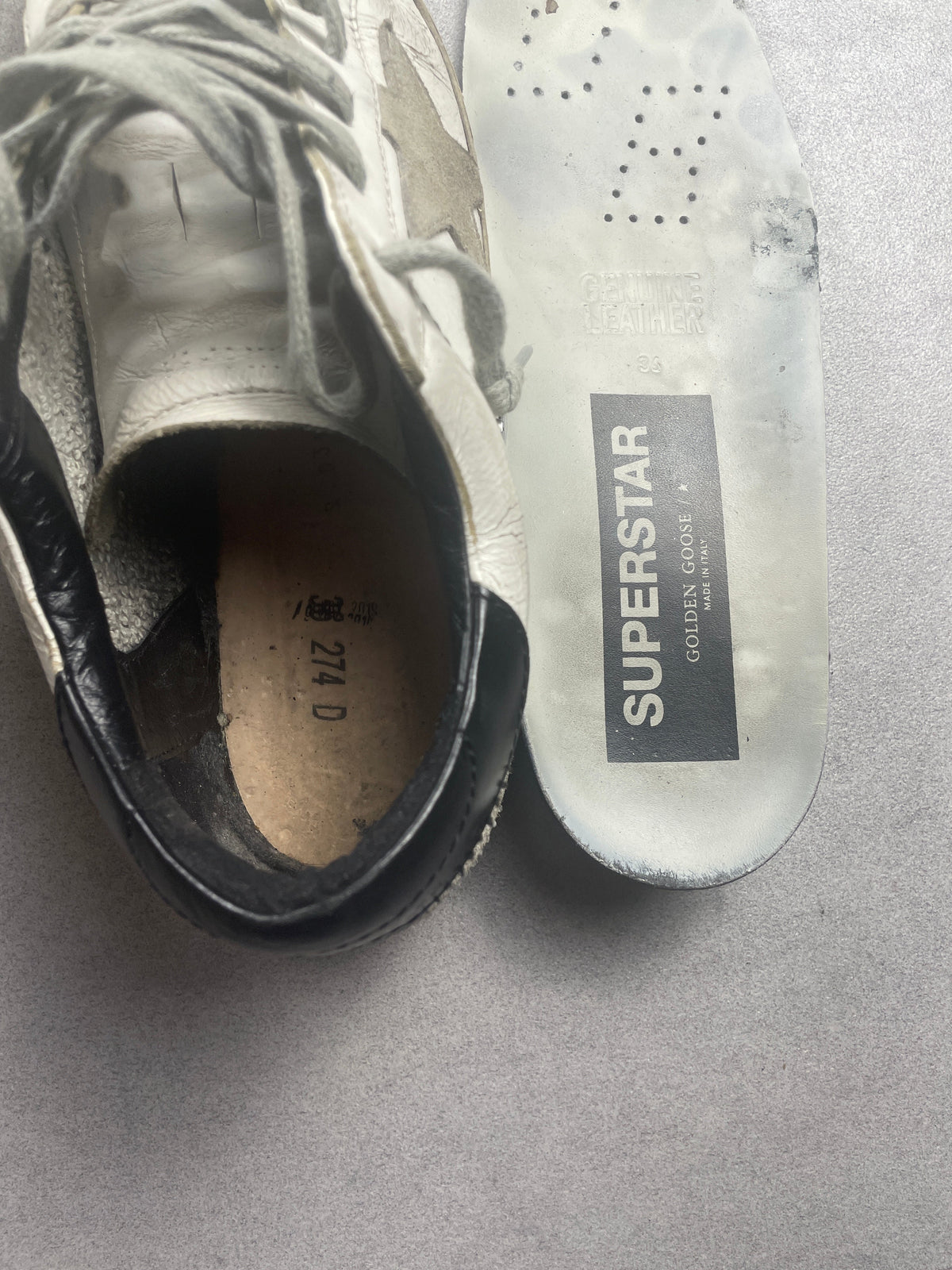 Golden Goose Superstar blanche et grise 36/4 Golden Goose